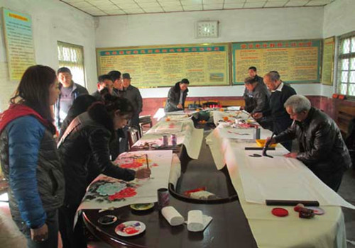 陈怀华参加罗庄区送文化下乡到花埠圈村活动